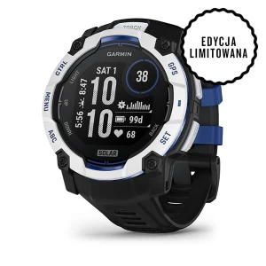 Instinct 3 - 50 mm | Solar / Whitestone z paskiem w kolorze Black / Bolt blue [﻿010-02935-03]