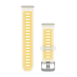 Garmin Pasek Quick Release 20 mm | Silikonowy półprzezroczysty Bone/Mango, zapięcie Silver [010-11251-AS]