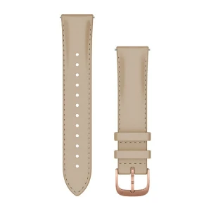 Garmin Pasek skórzany Quick Release 20 mm | włoska skóra Light sand, zapięcie 18K Rose gold PVD [010-12924-21]