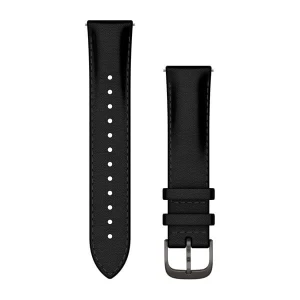 Garmin Pasek skórzany Quick Release 20 mm | skóra Black, zapięcie Brushed slate [010-12932-62]