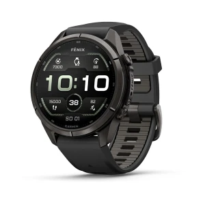 Garmin Fenix 9 PRO inReach 43 mm Tytanowy w kolorze Carbon Gray z powłoką DLC z silikonowym paskiem w kolorze Black / Pebble Gray [010-04335-11]