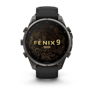 Garmin Fenix 9 PRO inReach 47 mm Tytanowy w kolorze Carbon Gray z powłoką DLC z silikonowym paskiem w kolorze Black / Pebble Gray [010-04336-11]