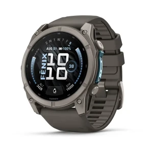 Garmin Fenix 9 51 mm Tytanowy z silikonowym paskiem w kolorze Pebble Gray [010-04763-01]