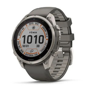 Garmin Fenix 9 PRO SOLAR inReach 47 mm Tytanowy z silikonowym paskiem w kolorze Pebble Gray [010-04338-01]