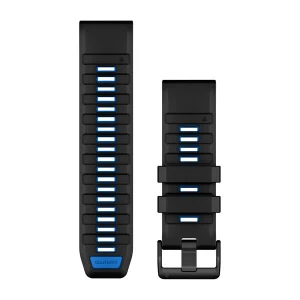 Garmin Pasek QuickFit 26 mm | Silikonowy w kolorze Black / Pilot Blue [010-13393-09]