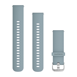 Paski Quick Release 20 mm / Turkusowo-srebrny pasek silikonowy