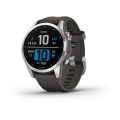 Garmin Fenix 7S / srebrny z grafitowym paskiem [﻿010-02539-01]