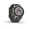 Garmin Fenix 7S / srebrny z grafitowym paskiem [﻿010-02539-01]