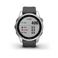 Garmin Fenix 7S / srebrny z grafitowym paskiem [﻿010-02539-01]