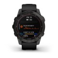 010-02540-21 Garmin Fenix 7 Sapphire Solar / Tytanowo-szary z powłoką węglową (DLC) i z czarnym paskiem
