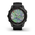 010-02540-21 Garmin Fenix 7 Sapphire Solar / Tytanowo-szary z powłoką węglową (DLC) i z czarnym paskiem