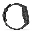 010-02540-21 Garmin Fenix 7 Sapphire Solar / Tytanowo-szary z powłoką węglową (DLC) i z czarnym paskiem