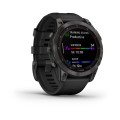 010-02540-35 Garmin Fenix 7 Sapphire Solar / Czarny tytan z powłoką węglową (DLC) z czarnym paskiem