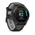 Garmin Forerunner 265 Czarny / czarno-szary silikonowy pasek [010-02810-10]