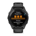 Garmin Forerunner 265 Czarny / czarno-szary silikonowy pasek [010-02810-10]