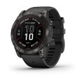 Garmin Fenix 7X Pro Sapphire Solar / Carbon Gray DLC Titanium z czarnym paskiem [﻿010-02778-11]