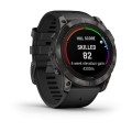 Garmin Fenix 7X Pro Sapphire Solar / Carbon Gray DLC Titanium z czarnym paskiem [﻿010-02778-11]