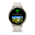 Garmin Venu 3S / kremowy / Soft Gold z paskiem Ivory [010-02785-04]
