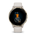 Garmin Venu 3S / kremowy / Soft Gold z paskiem Ivory [010-02785-04]