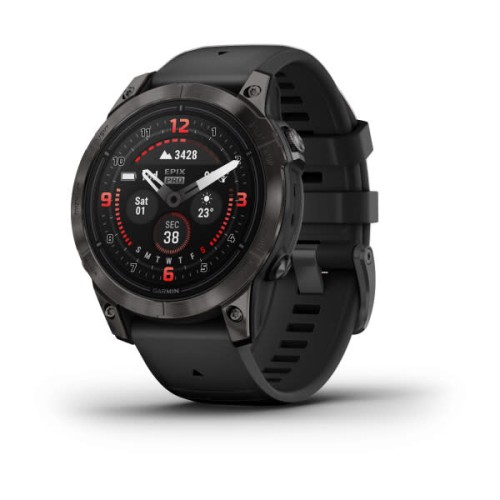 Garmin Epix Pro (Gen 2) Sapphire Edition | 47 mm / Szary tytanowy z powłoką węglową (DLC) i z czarnym paskiem [﻿010-02803-11]