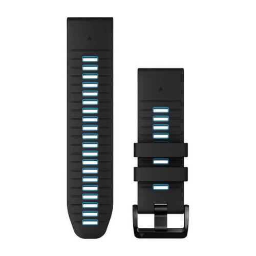 Garmin Paski do zegarka QuickFit 26mm / czarny - błękitny - Fenix 7x PRO 6x 5x / Epix PRO 51mm / Tactix / Quatix [﻿010-13281-05]