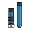 Garmin Paski do zegarka QuickFit 26mm / czarny - błękitny - Fenix 7x PRO 6x 5x / Epix PRO 51mm / Tactix / Quatix [﻿010-13281-05]