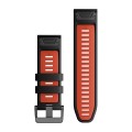 Garmin Paski do zegarka QuickFit 26mm / czarny - czerwony - Fenix 7x PRO 6x 5x / Epix PRO 51mm / Tactix / Quatix [010-13281-06]