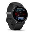 Garmin vívoactive 5 / czarny z czarną kopertą i silikonowym paskiem [﻿010-02862-10]