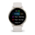 Garmin vívoactive 5 / Cream Gold z kopertą w kolorze Ivory i silikonowym paskiem [﻿010-02862-11]