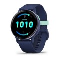Garmin vívoactive 5  / Metaliczny aluminiowy bezel w kolorze Navy z kopertą w kolorze Navy i silikonowym paskiem [﻿010-02862-12]