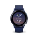 Garmin vívoactive 5  / Metaliczny aluminiowy bezel w kolorze Navy z kopertą w kolorze Navy i silikonowym paskiem [﻿010-02862-12]