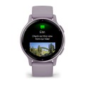 Garmin vivoactive 5 / Metaliczny aluminiowy bezel w kolorze Orchid z kopertą w kolorze Orchid i silikonowym paskiem [﻿010-02862-13]