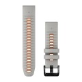 Garmin Paski do zegarka QuickFit 22mm / mglisty szary / pomarańczowy - Fenix 7 Pro 6 Pro 5 / Epix PRO 47mm / Forerunner 935 945 955 965 / Instinct / Marq /[010-13280-02]
