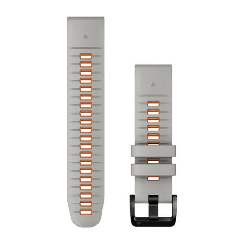 Garmin Paski do zegarka QuickFit 22mm / mglisty szary / pomarańczowy - Fenix 7 Pro 6 Pro 5 / Epix PRO 47mm / Forerunner 935 945 955 965 / Instinct / Marq /[010-13280-02]