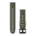 Garmin Paski do zegarka QuickFit 22mm /  ciemnozielony / grafitowy - Fenix 7 Pro 6 Pro 5 / Epix PRO 47mm / Forerunner 935 945 955 965 / Instinct / Marq /[010-13280-07]