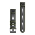 Garmin Paski do zegarka QuickFit 22mm /  ciemnozielony / grafitowy - Fenix 7 Pro 6 Pro 5 / Epix PRO 47mm / Forerunner 935 945 955 965 / Instinct / Marq /[010-13280-07]