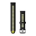 Garmin Pasek Quick Release 18 mm - Vivoactive 4s / Vivomove 3S / Venu 2S, 3S / Forerunner 255s, 265s - Czarny /jaskrawożółty z popielatym zapięciem [010-11251-A3]