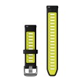 Garmin Pasek Quick Release 18 mm - Vivoactive 4s / Vivomove 3S / Venu 2S, 3S / Forerunner 255s, 265s - Czarny /jaskrawożółty z popielatym zapięciem [010-11251-A3]