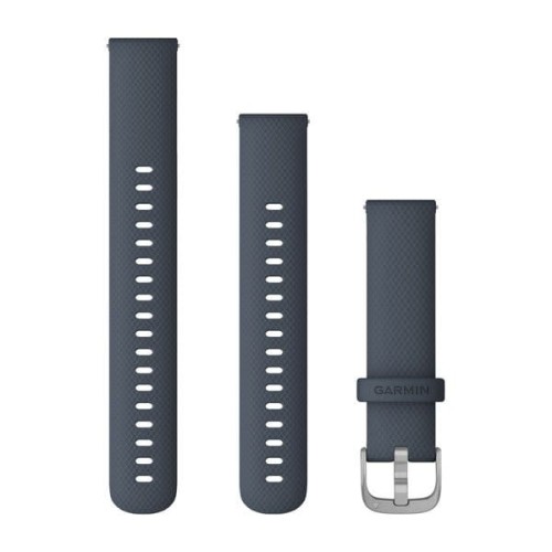 Garmin Pasek Quick Release 18 mm - Vivoactive 4s / Vivomove 3S / Venu 2S, 3S / Forerunner 255s, 265s / Granatowy ze srebrnym zapięciem [010-12924-30]