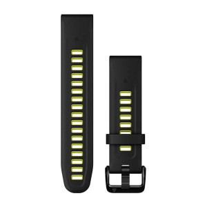 Garmin Paski do zegarka QuickFit 20mm / czarny-limonkowy / Seria Fenix 7s 6s 5s PRO / Seria Epix PRO 42mm [010-13279-03]