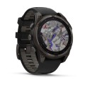 Garmin Fenix 8 47 mm Solar Sapphire Carbon grey DLC titanium z paskiem silikonowym w kolorze czarnym / Pebble grey [010-02906-11]