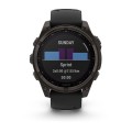 Garmin Fenix 8 47 mm Solar Sapphire Carbon grey DLC titanium z paskiem silikonowym w kolorze czarnym / Pebble grey [010-02906-11]