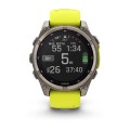 Garmin Fenix 8 — 47 mm, Solar, Sapphire / Sapphire, Tytanowy z paskiem silikonowym w kolorze Amp yellow / Graphite [010-02906-21]