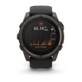 Garmin Fenix 8 51 mm MIP Solar Sapphire Carbon grey DLC titanium z paskiem silikonowym w kolorze czarnym / Pebble grey [010-02907-11]