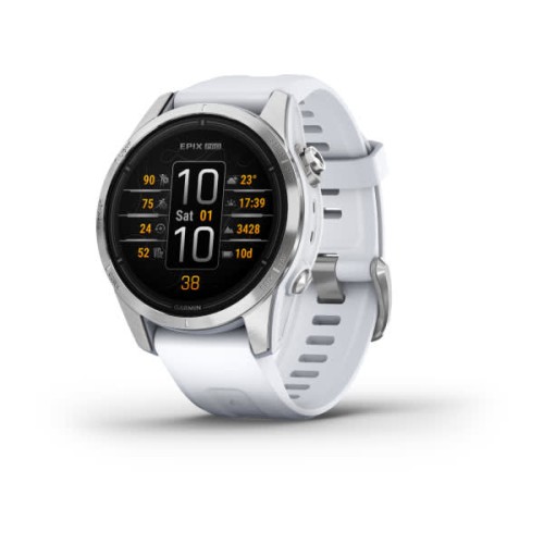 Garmin Epix Pro (Gen 2) Standard Edition | 42 mm / srebrny z białym paskiem [010-02802-01]